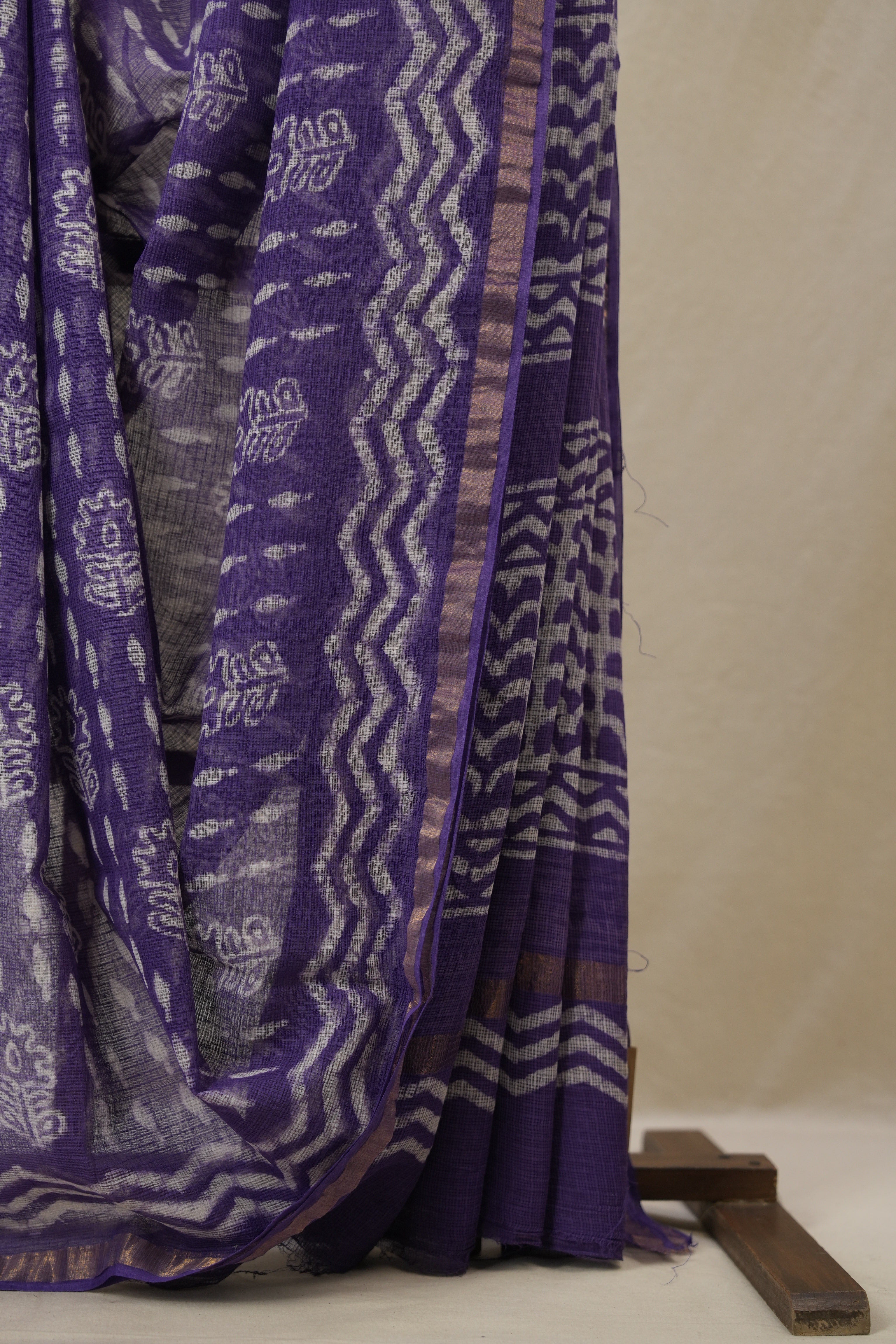 Purple HBP Kota Doria Saree - SRPKDS238