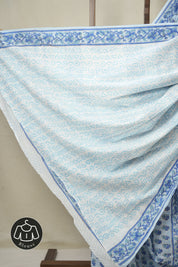 Sky Blue HBP Cotton Saree - SRSBCS3366