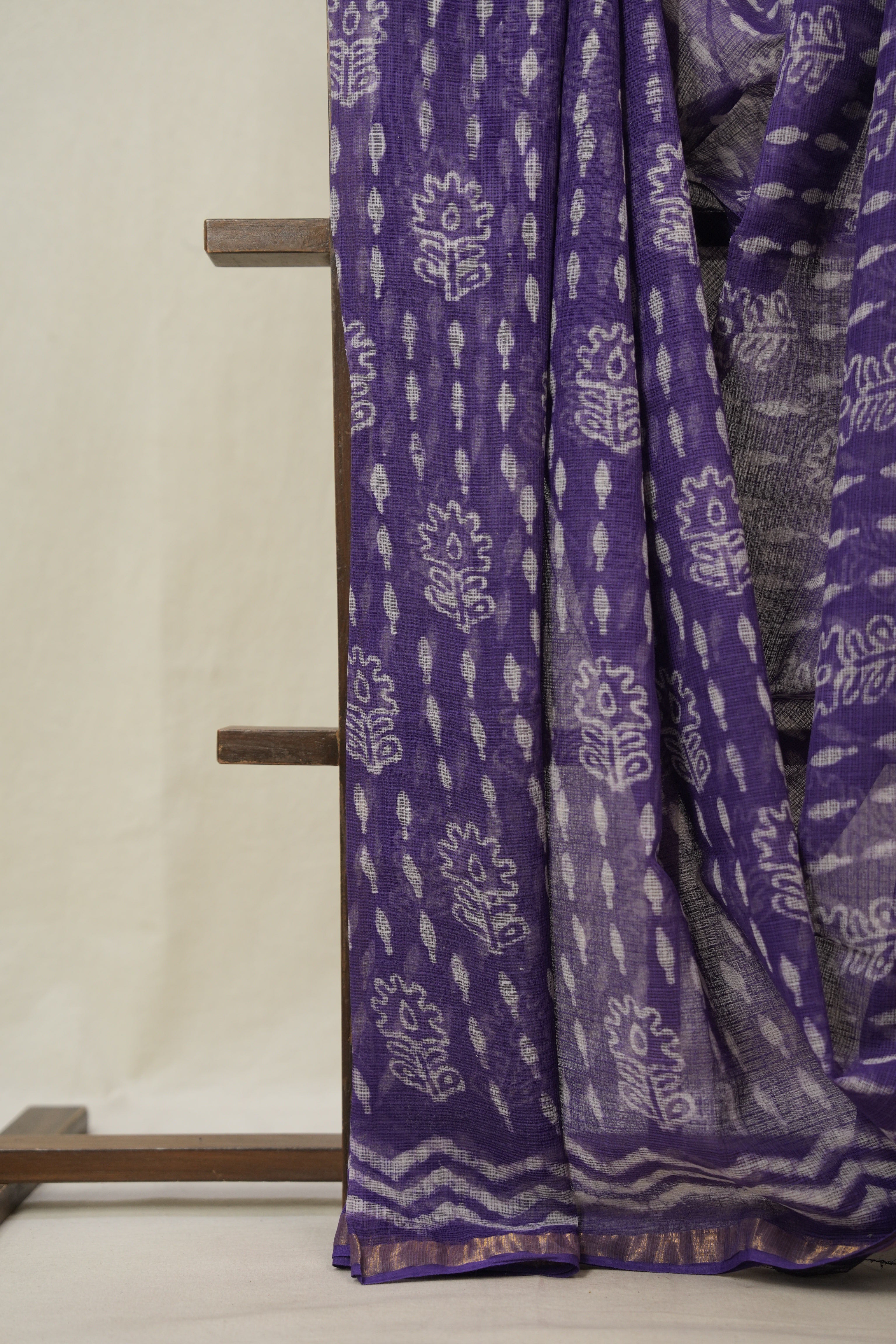 Purple HBP Kota Doria Saree - SRPKDS238