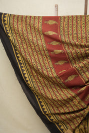 Moss Green HBP Cotton Saree-SRMGCS2141