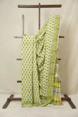 Mint Green HBP Cotton Saree - SRMGCS3363