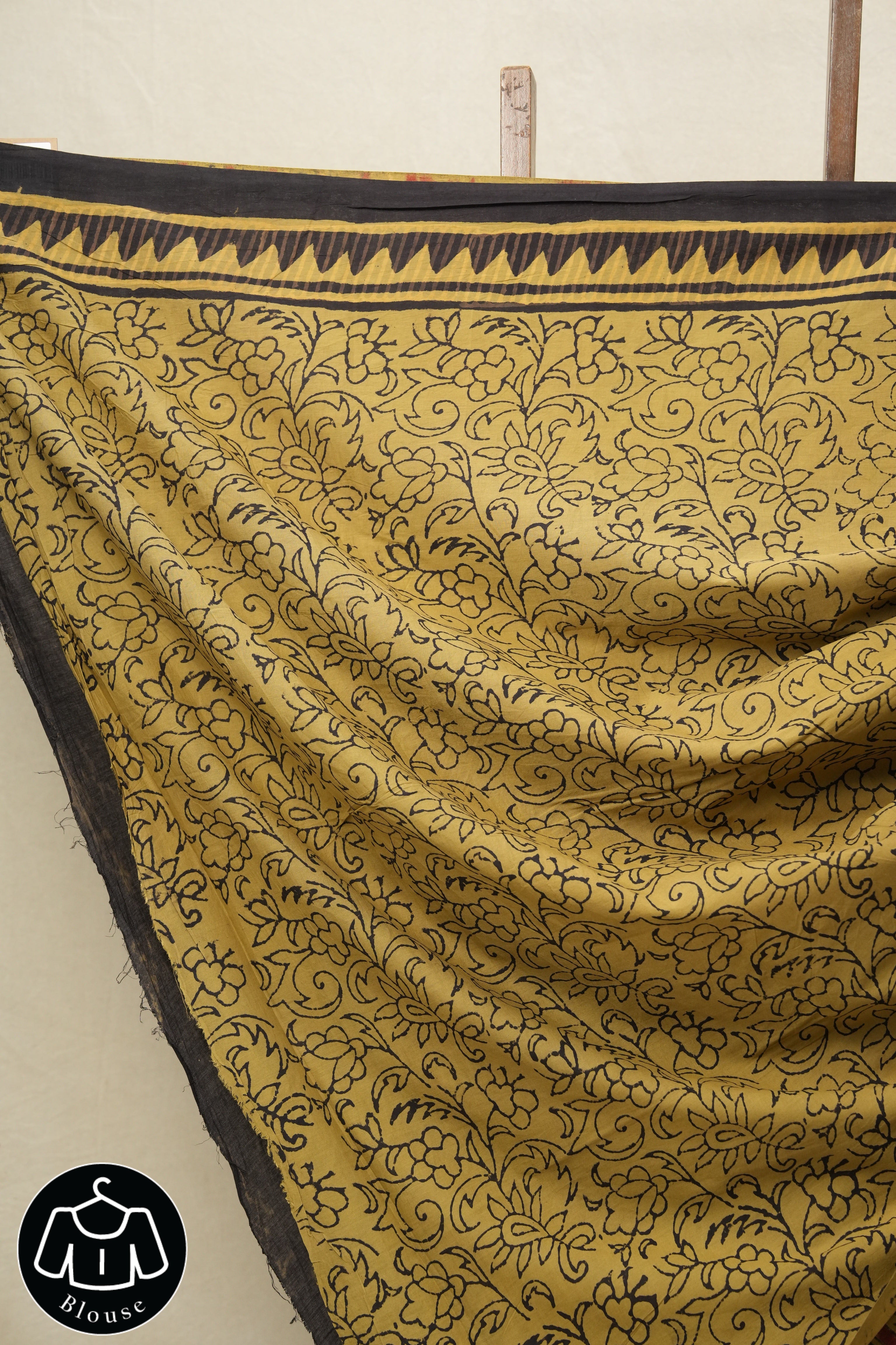 Moss Green HBP Cotton Saree-SRMGCS2141