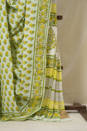 Mint Green HBP Cotton Saree - SRMGCS3363