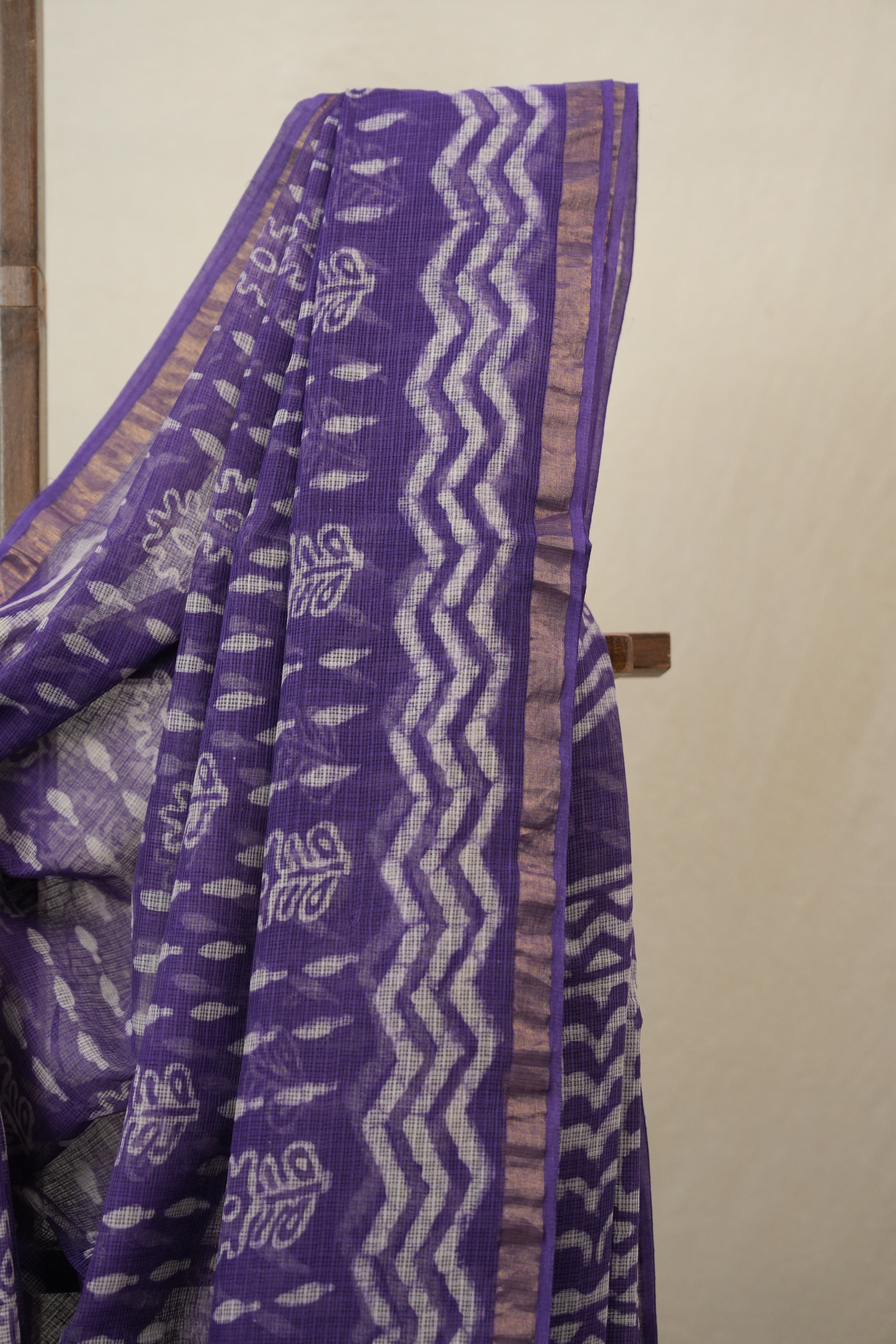 Purple HBP Kota Doria Saree - SRPKDS238