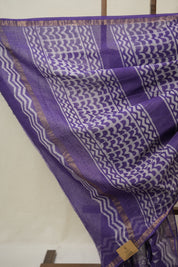 Purple HBP Kota Doria Saree - SRPKDS238