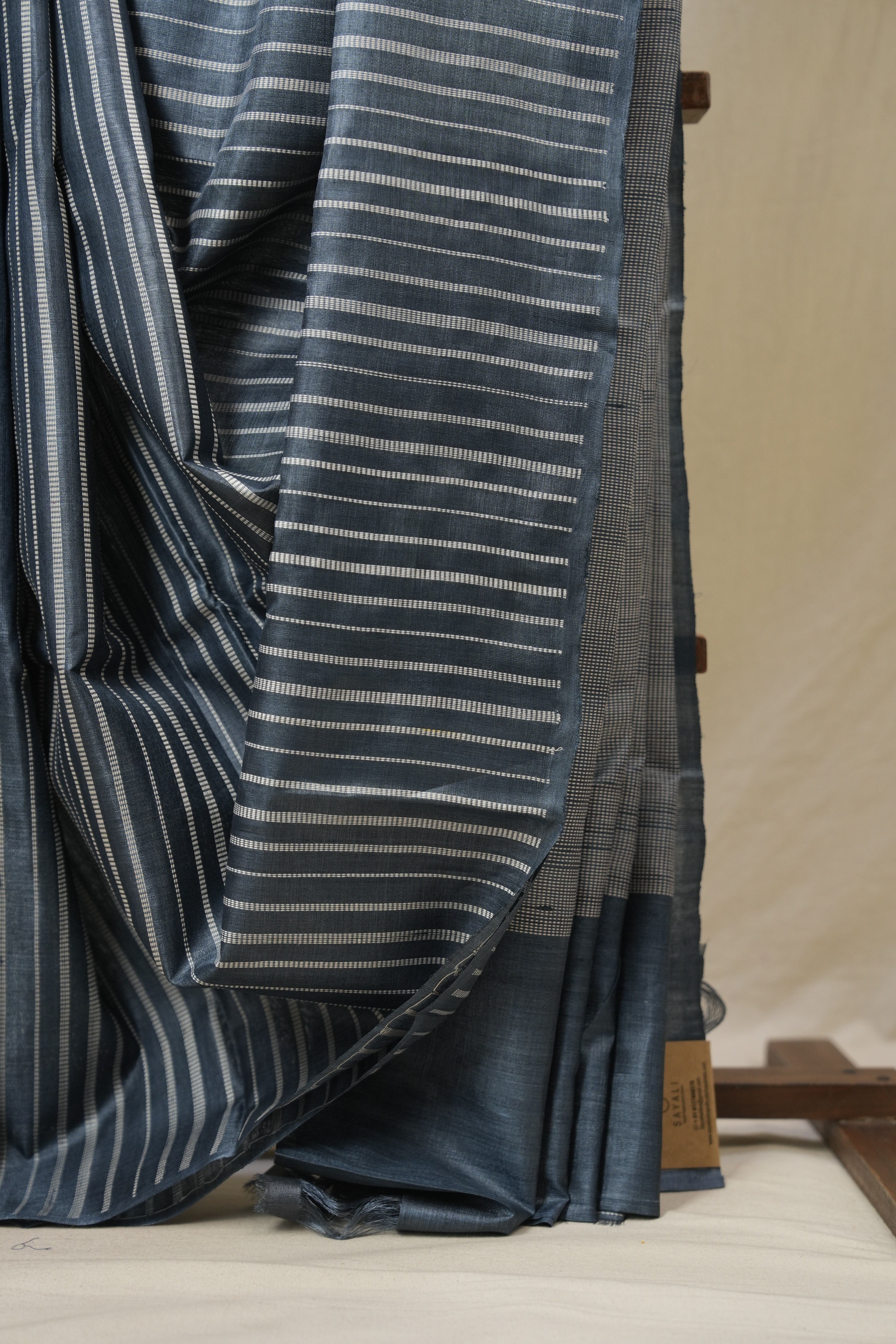 Blue Tussar Silk Saree - SRBTSS1814