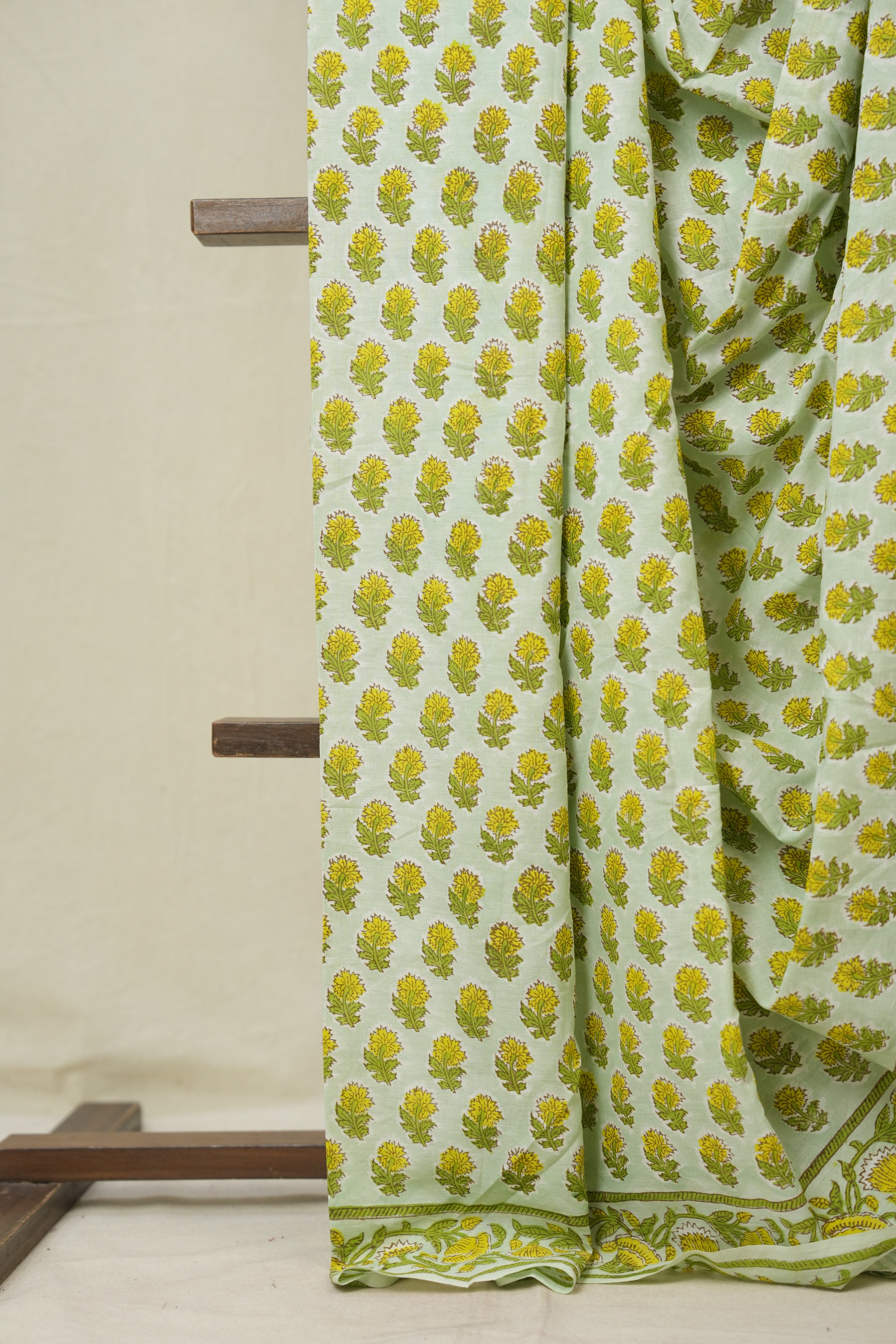 Mint Green HBP Cotton Saree - SRMGCS3363