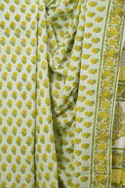 Mint Green HBP Cotton Saree - SRMGCS3363
