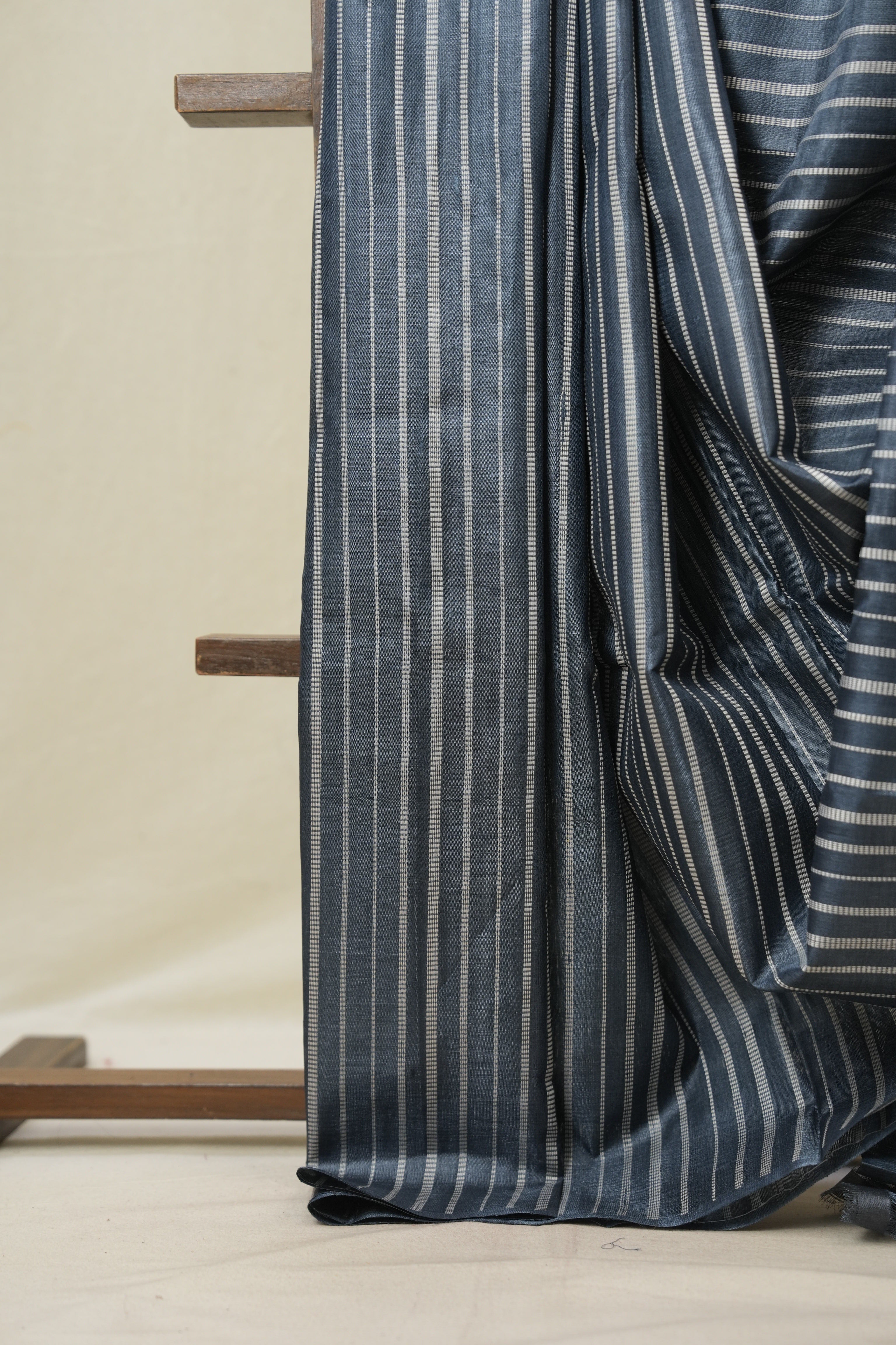 Blue Tussar Silk Saree - SRBTSS1814