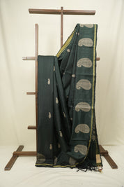 Green Raw Silk  Saree - SRGRSS1063