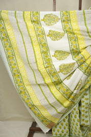 Mint Green HBP Cotton Saree - SRMGCS3363