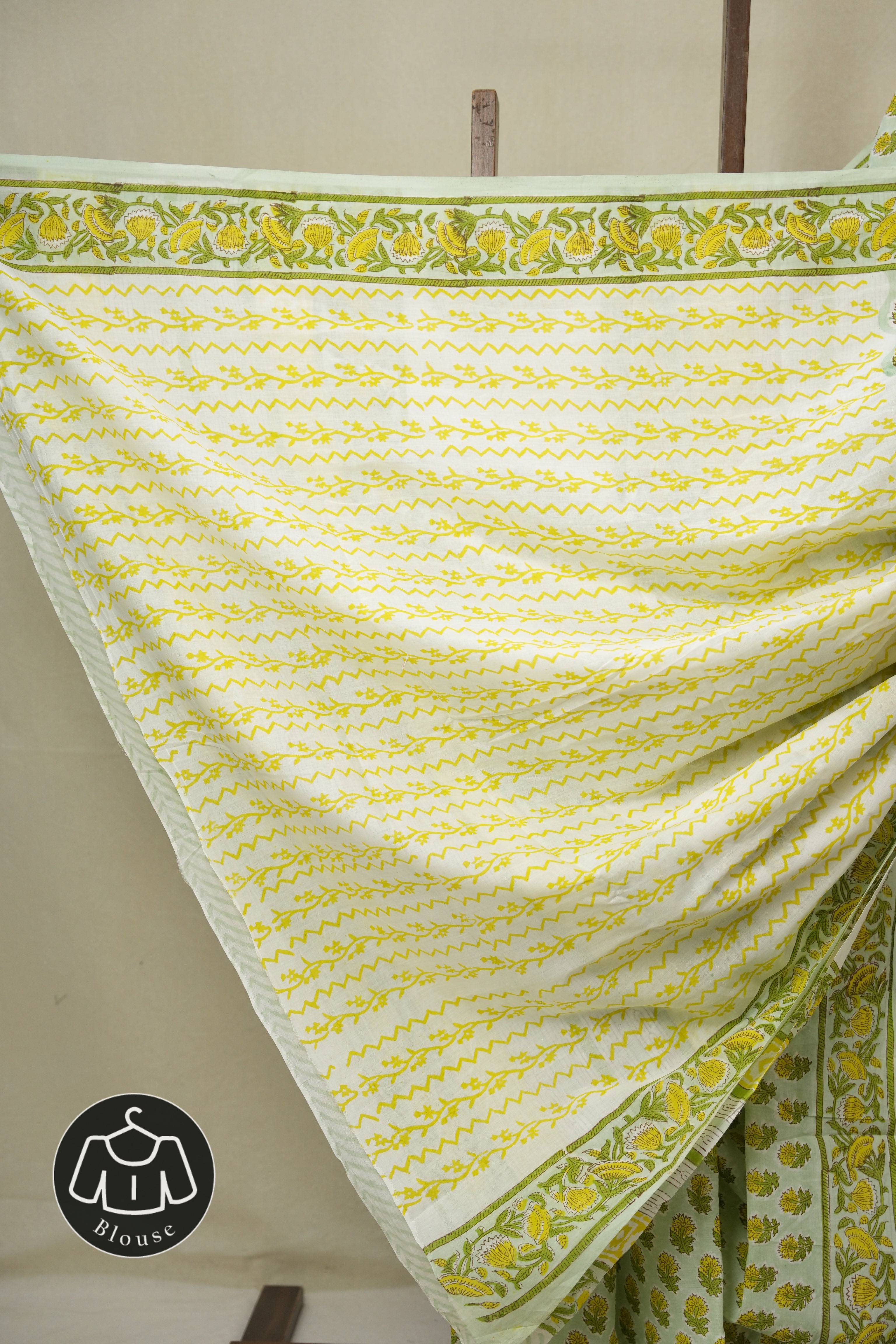 Mint Green HBP Cotton Saree - SRMGCS3363
