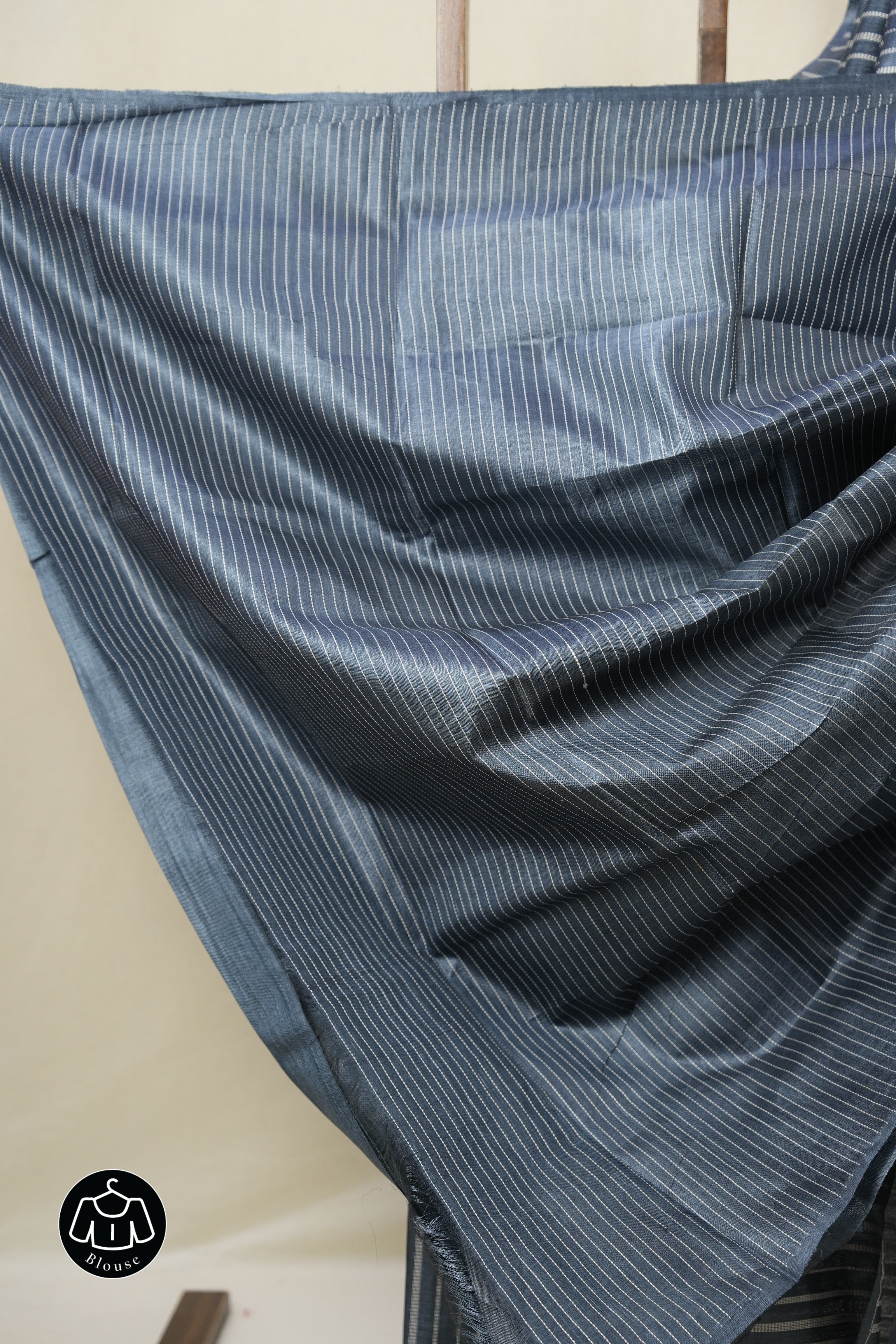 Blue Tussar Silk Saree - SRBTSS1814
