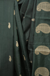 Green Raw Silk  Saree - SRGRSS1063