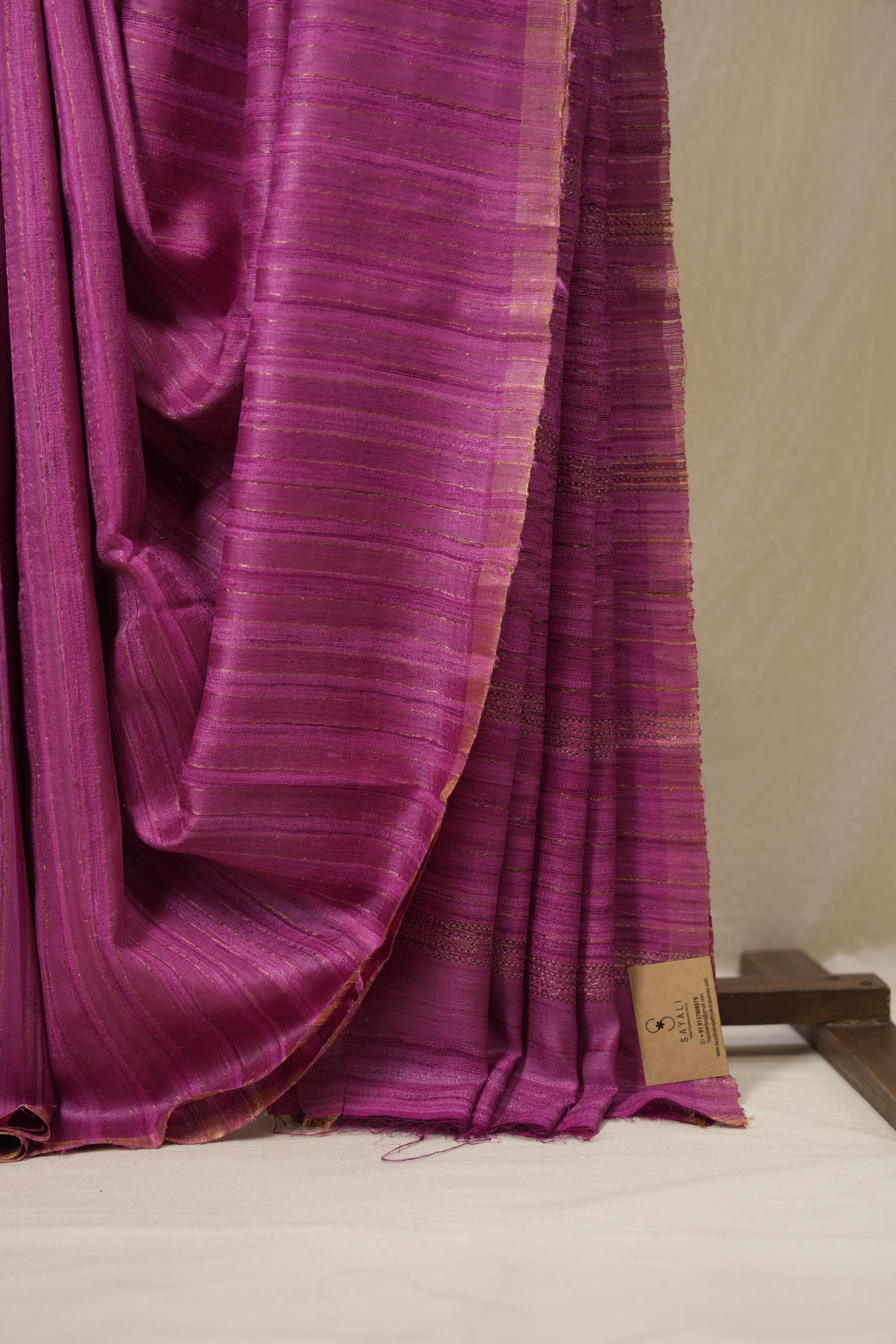 Pink Tussar Silk Saree - SRPTSS1795