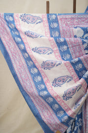 Blue n Pink HBP Cotton Saree - SRBPCS2875