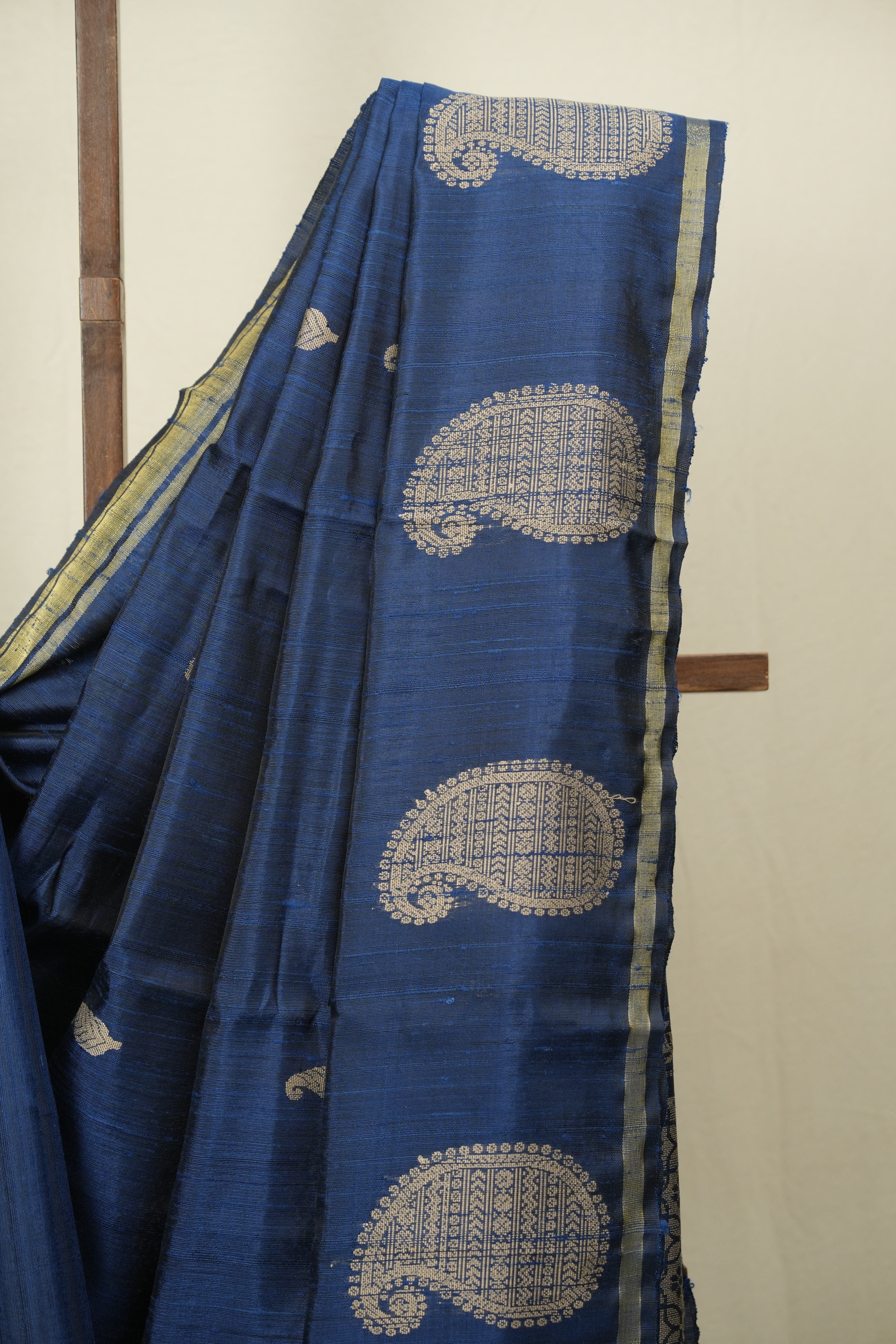 Teal Blue Raw Silk  Saree - SRTBRSS1064