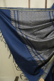 Teal Blue Raw Silk  Saree - SRTBRSS1064