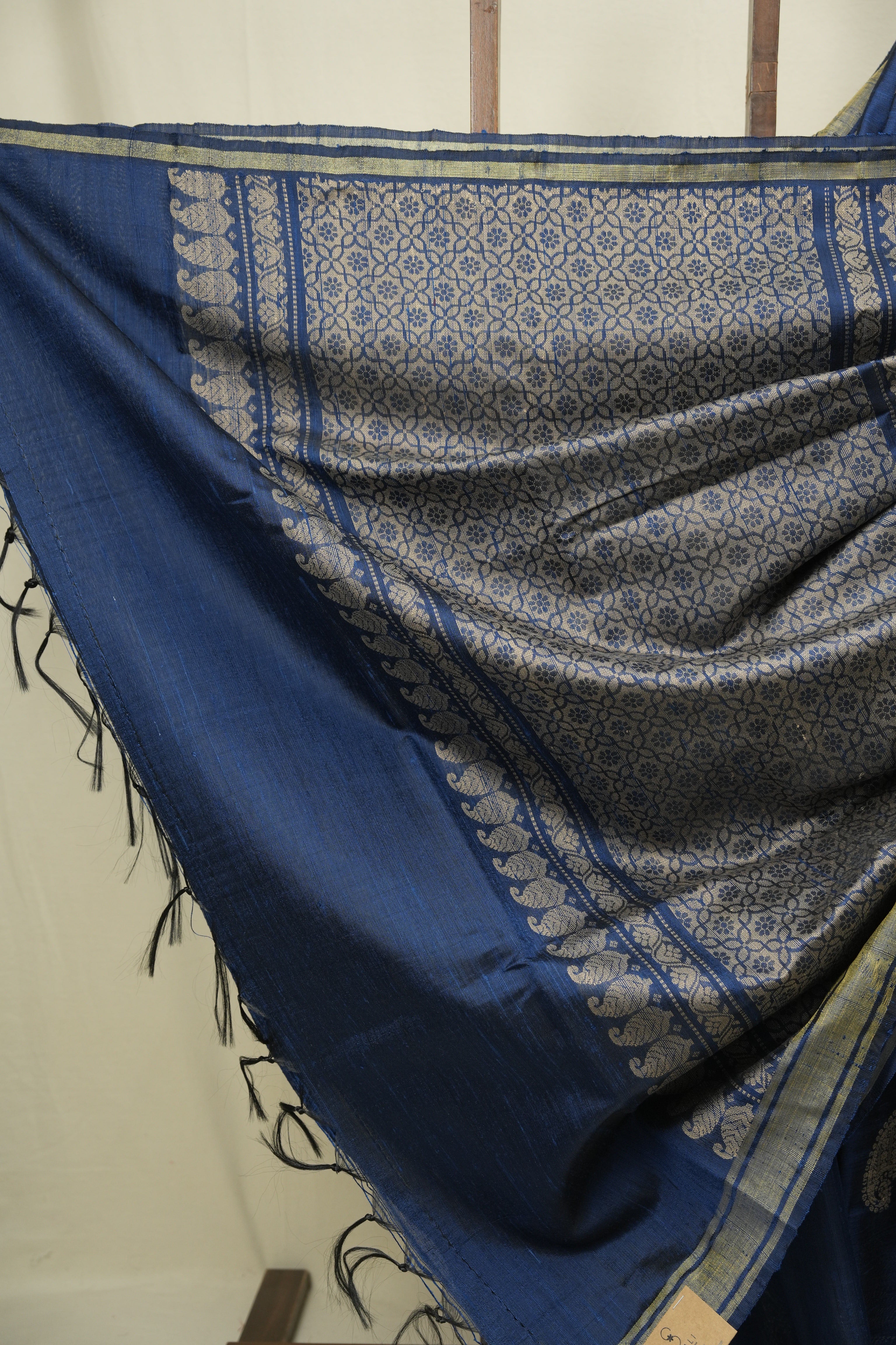 Teal Blue Raw Silk  Saree - SRTBRSS1064