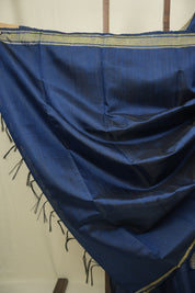 Teal Blue Raw Silk  Saree - SRTBRSS1064