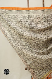 Orange HBP Kota Doria Saree - SROKDS242