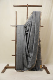 Grey Tussar Silk Saree - SRGTSS1792