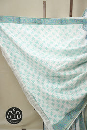 White HBP Cotton Saree - SRWCS3341