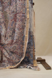 Beige HBP Kota Doria Saree - SRBKDS236