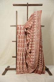 Rusty n White HBP Cotton Saree - SRRWCS2882