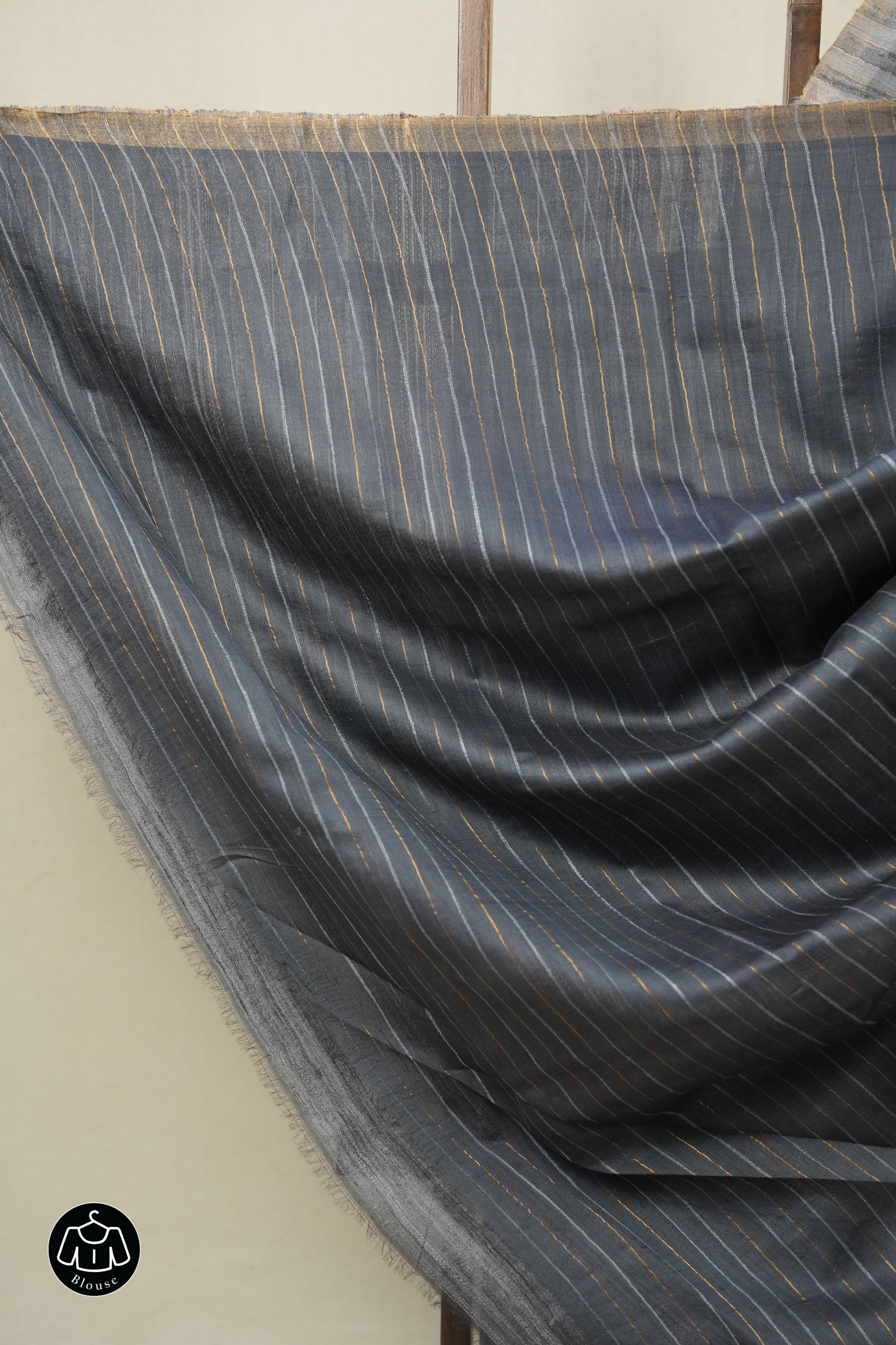 Grey Tussar Silk Saree - SRGTSS1792