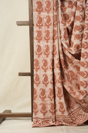 Rusty n White HBP Cotton Saree - SRRWCS2882