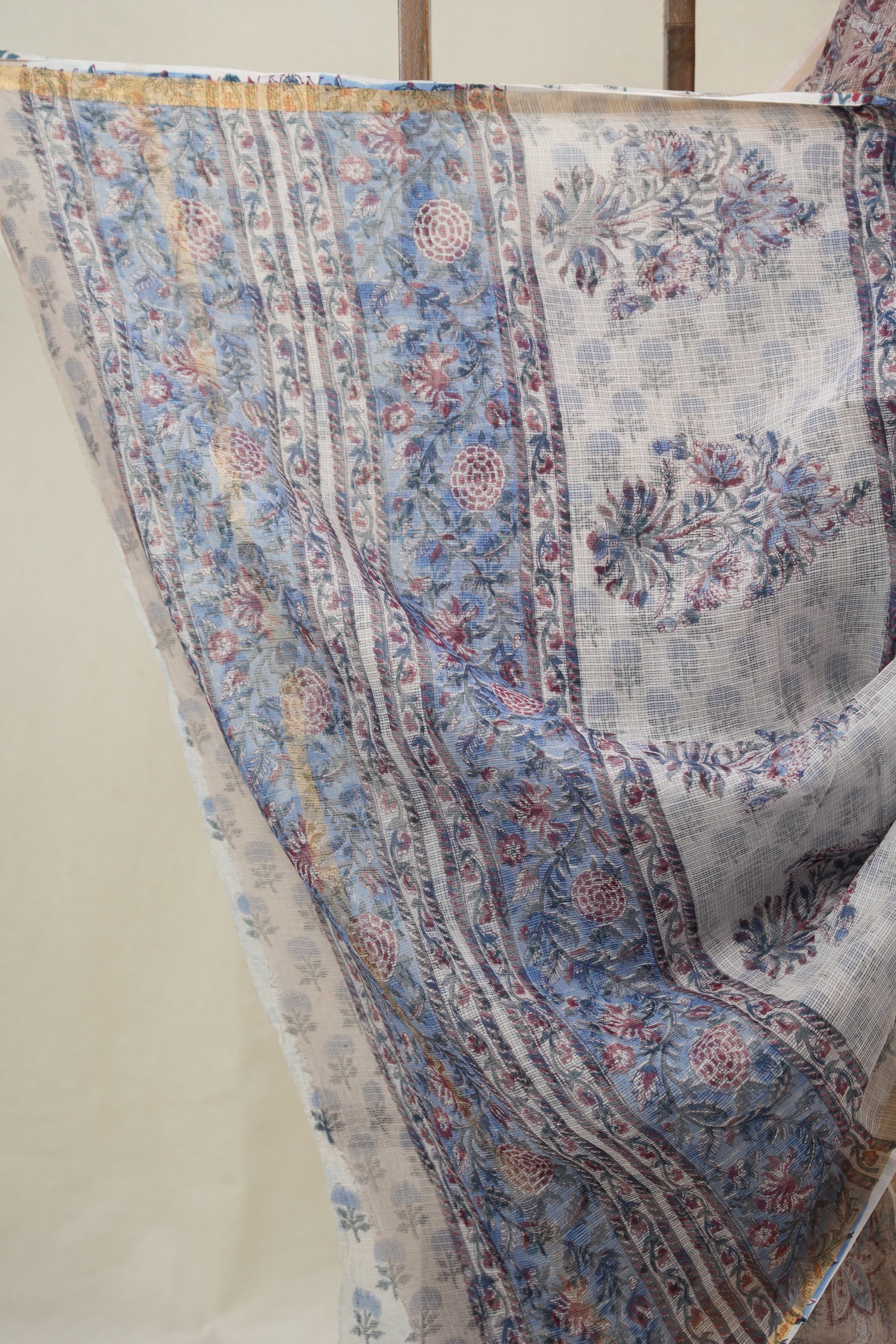 Beige HBP Kota Doria Saree - SRBKDS236