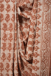 Rusty n White HBP Cotton Saree - SRRWCS2882