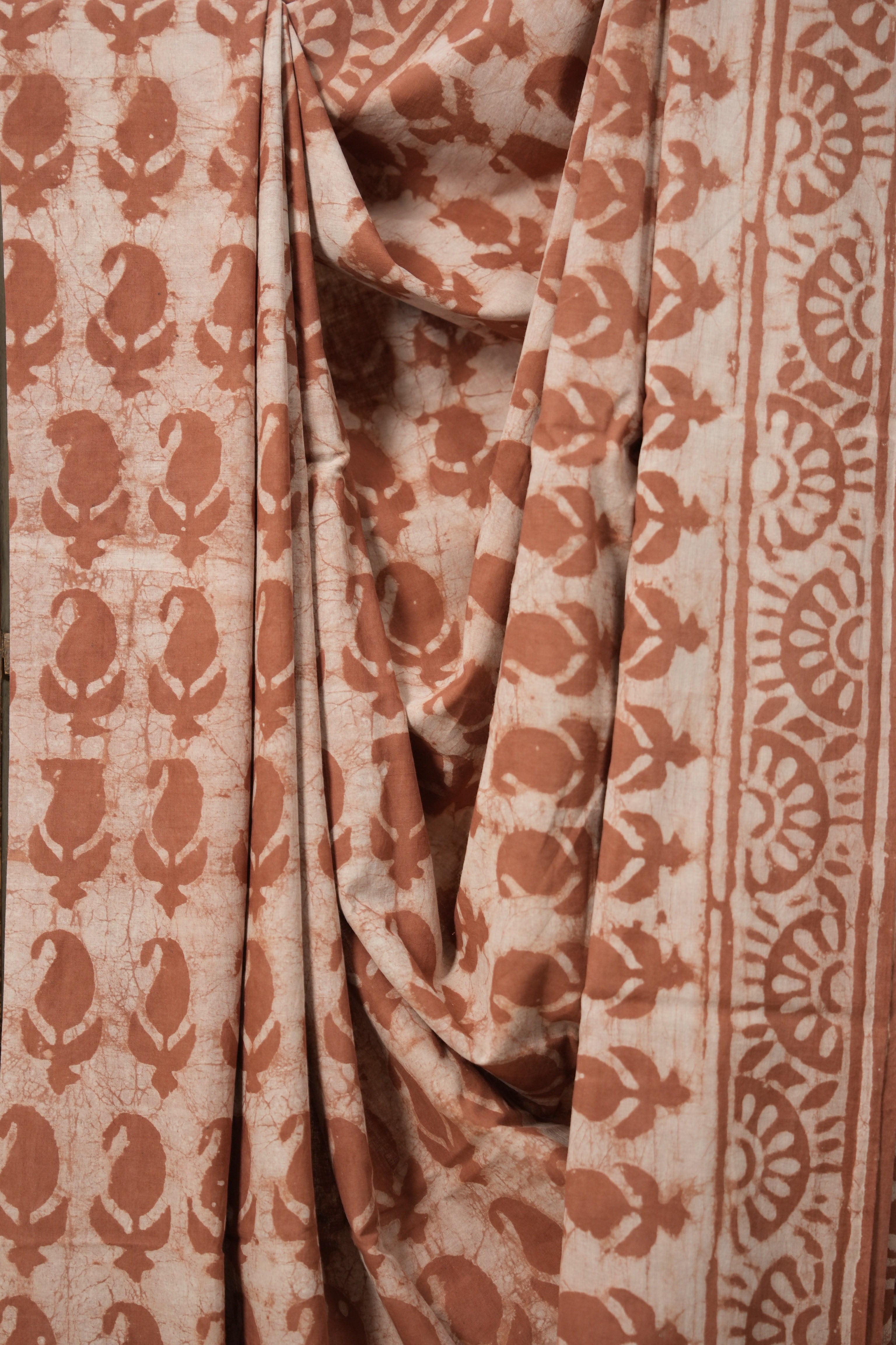 Rusty n White HBP Cotton Saree - SRRWCS2882