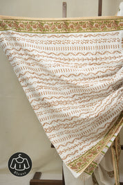 White HBP Cotton Saree - SRWCS3340