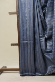 Blue Tussar Silk Saree - SRBTSS1794