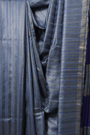Blue Tussar Silk Saree - SRBTSS1794