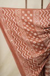 Rusty n White HBP Cotton Saree - SRRWCS2882