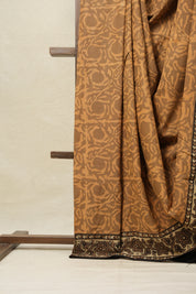 Brown HBP Cotton Saree-SRBCS2042