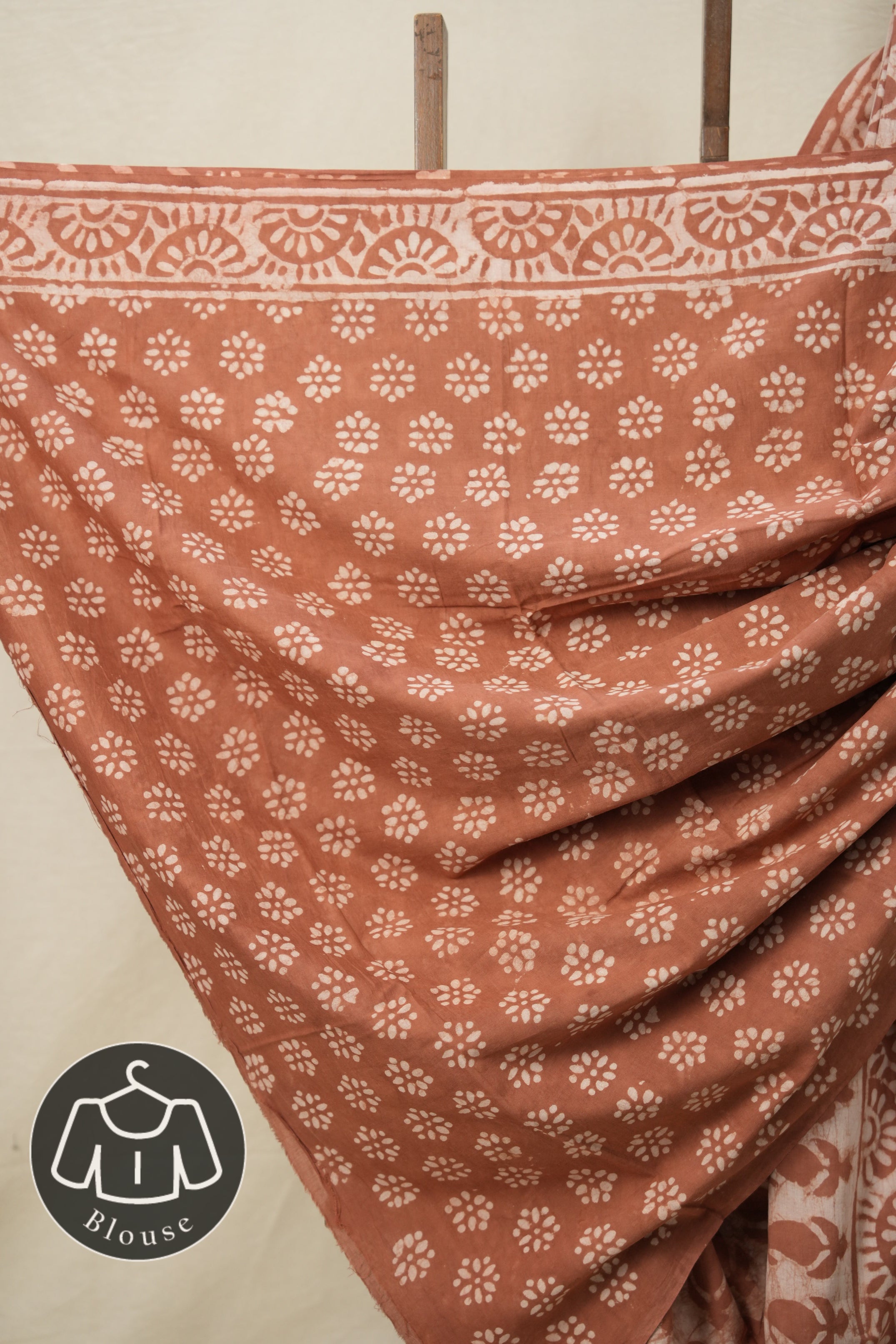 Rusty n White HBP Cotton Saree - SRRWCS2882