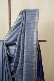 Blue Tussar Silk Saree - SRBTSS1794