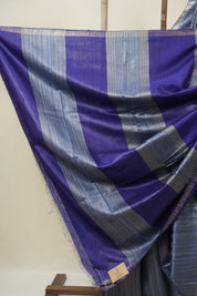 Blue Tussar Silk Saree - SRBTSS1794