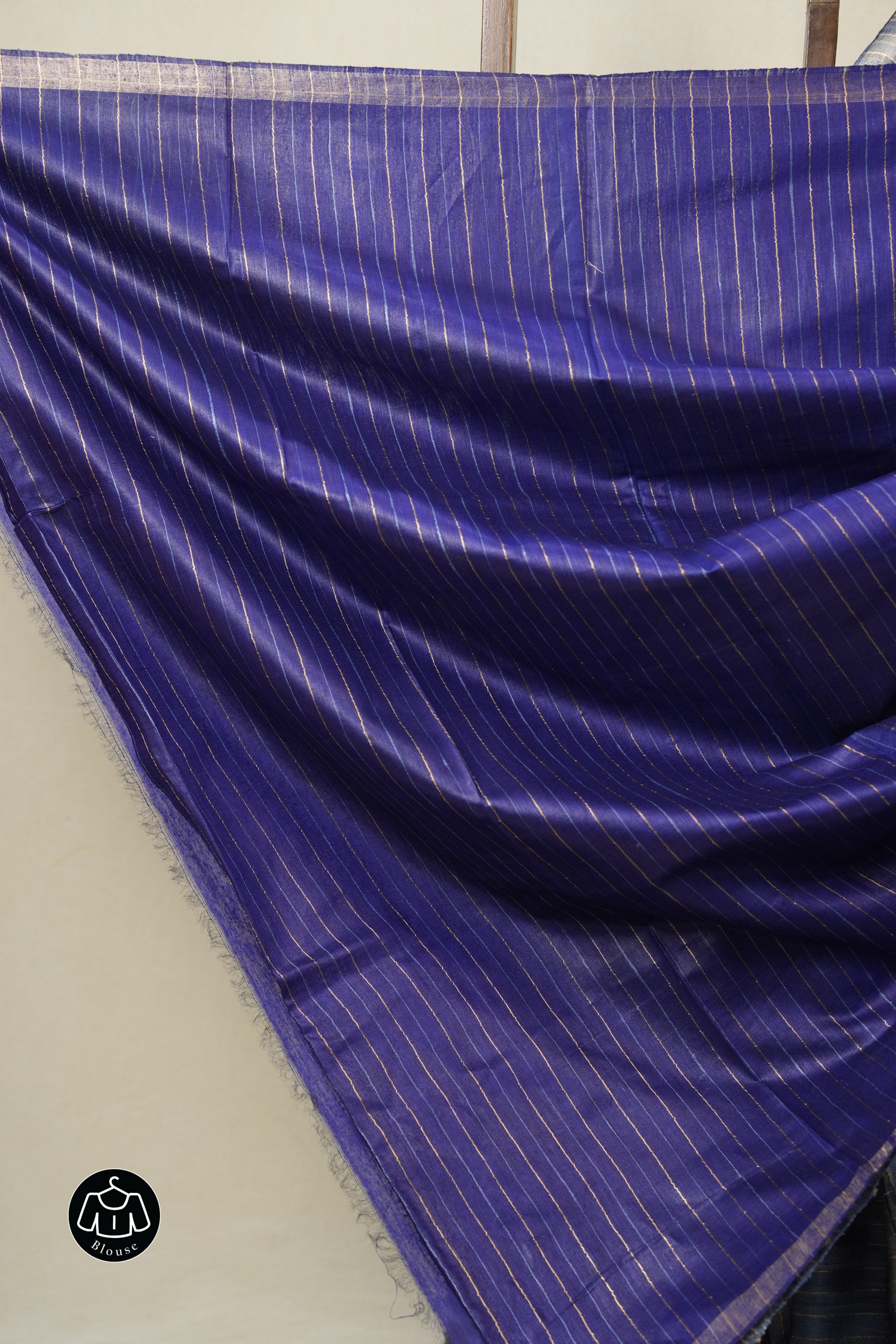 Blue Tussar Silk Saree - SRBTSS1794