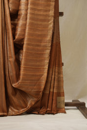 Copper Tussar Silk Saree - SRCTSS1791