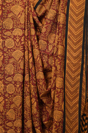 Maroon HBP Cotton Saree-SRMCS2151