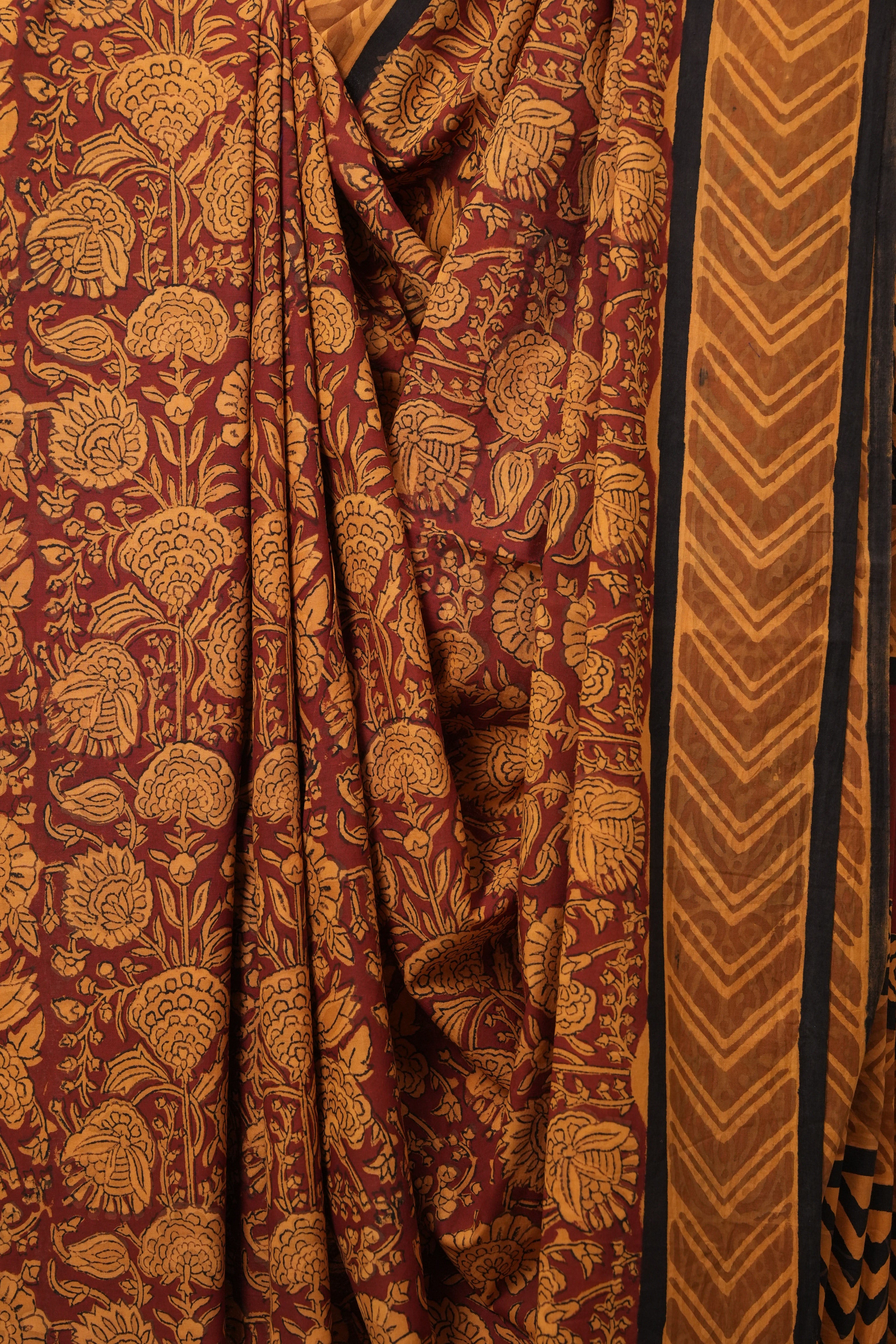 Maroon HBP Cotton Saree-SRMCS2151