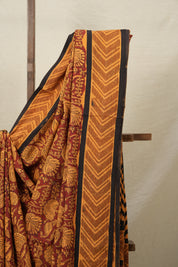 Maroon HBP Cotton Saree-SRMCS2151