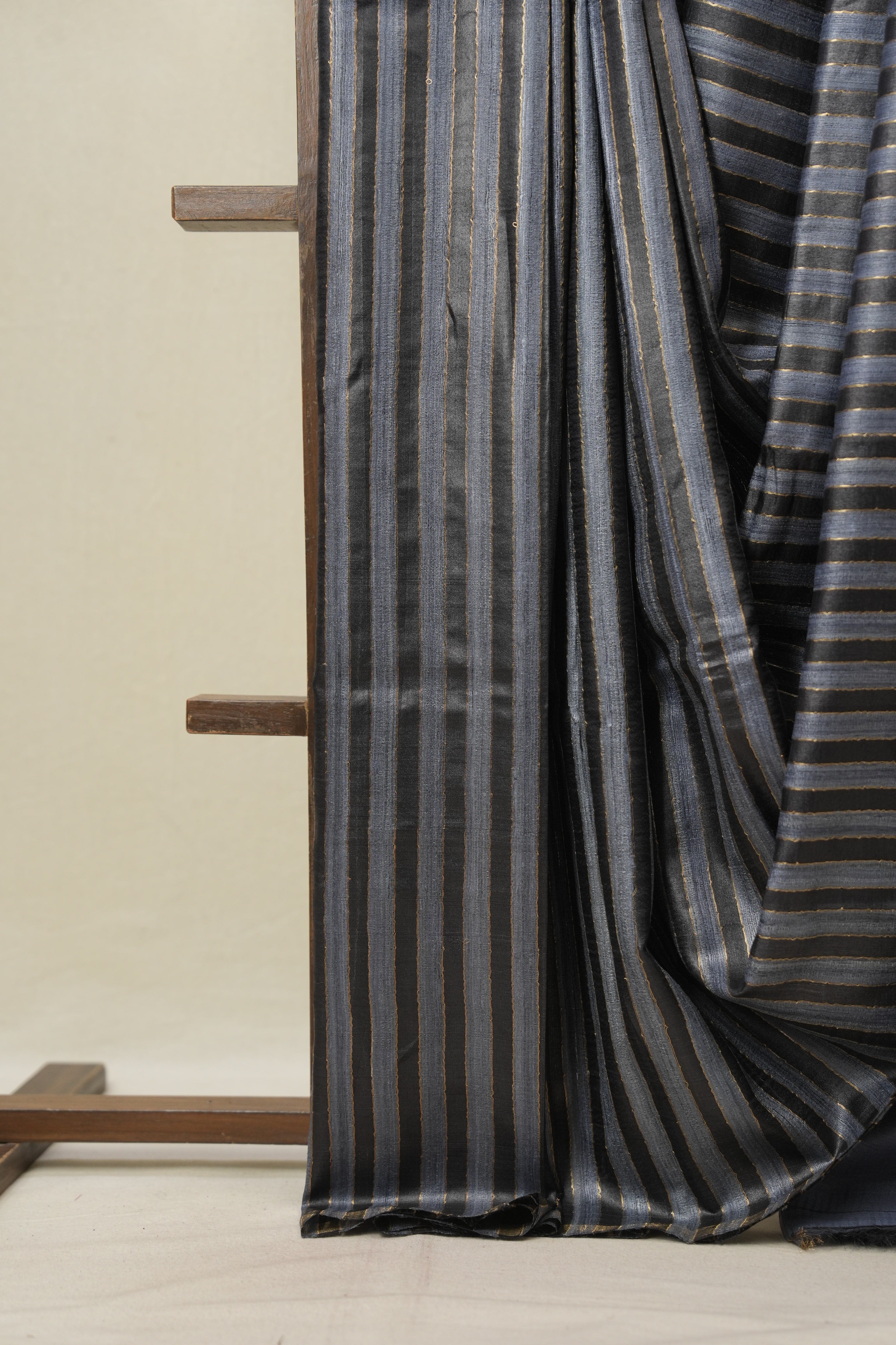 Blue Tussar Silk Saree - SRBTSS1793