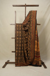 Black HBP Cotton Saree-SRBCS2165