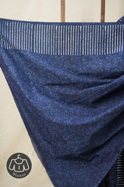 Space Blue n White HBP Cotton Saree - SRSBCS2883